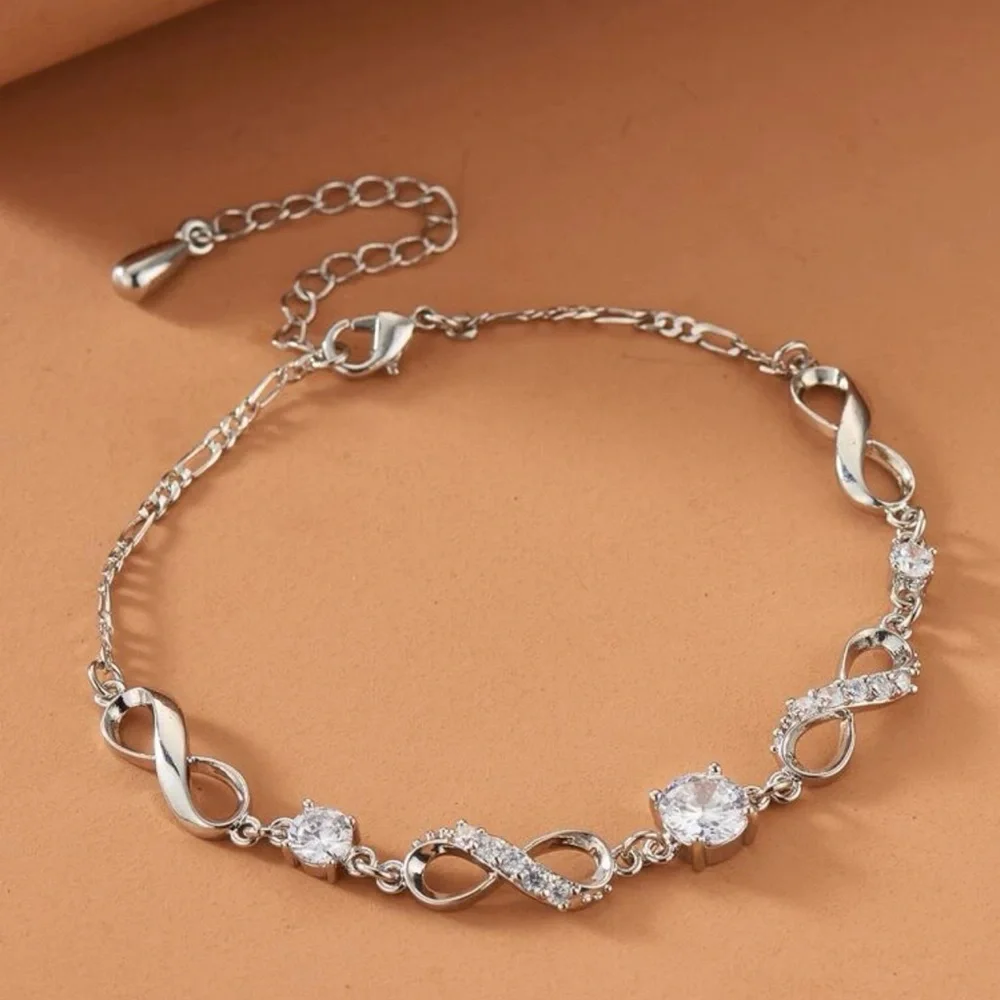 Eternal Brilliance Silver Infinity Bracelet - Picture 3 of 4